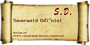 Sauerwald Dániel névjegykártya